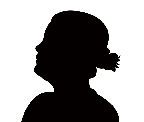 Een Vrouw Hoofd Silhouet Vector — Stockvector