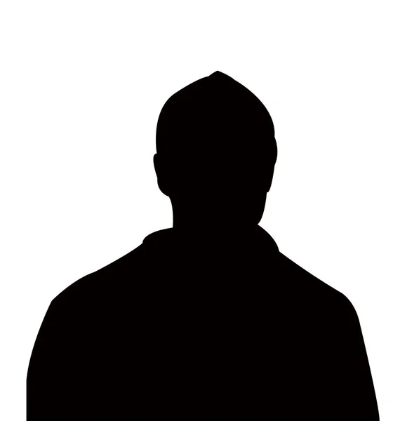 Een Man Hoofd Silhouet Vector — Stockvector