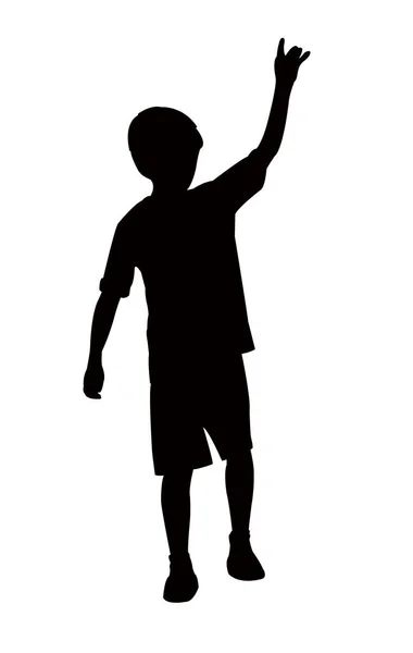 Child Body Silhouette Vector — Stock Vector