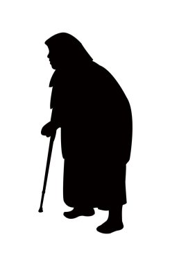 bir kadın yürüyen siluet vektör