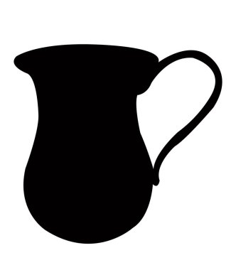 bir kap siluet vektörü