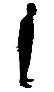 bir erkek vücudu silueti vektörü