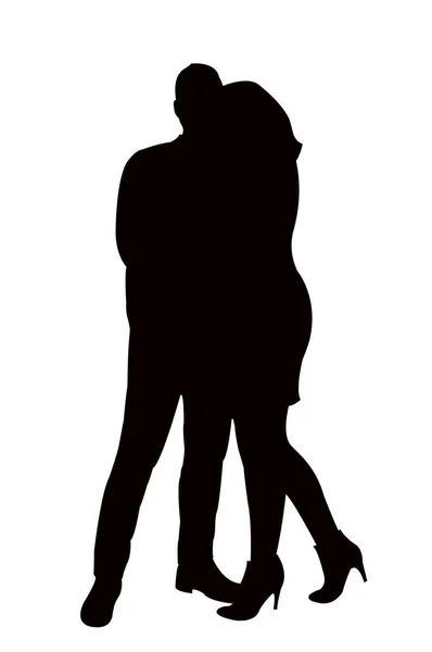 Vecteur Silhouette Couple — Image vectorielle