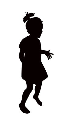 bir kız dans vücut siluet vektör