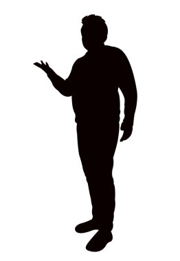 bir erkek vücudu silueti vektörü