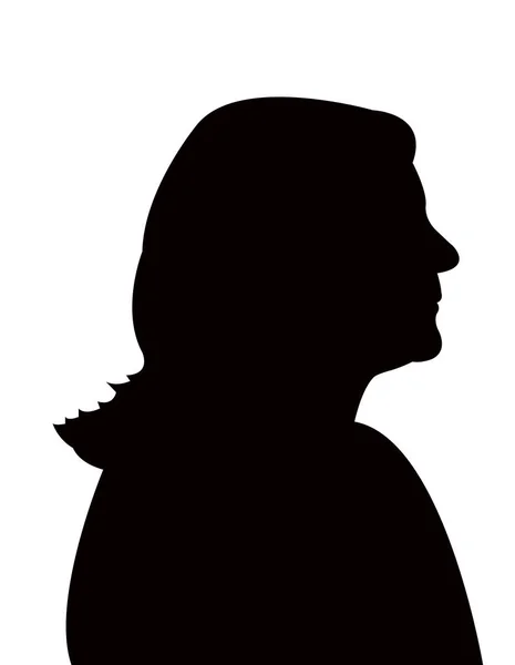 Une Femme Tête Silhouette Vecteur — Image vectorielle