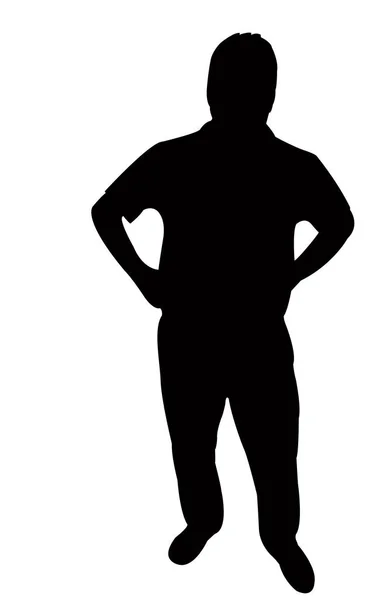 Homme Corps Silhouette Vecteur — Image vectorielle