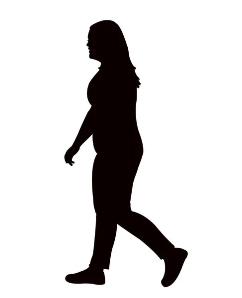 Une Femme Corps Silhouette Vecteur — Image vectorielle