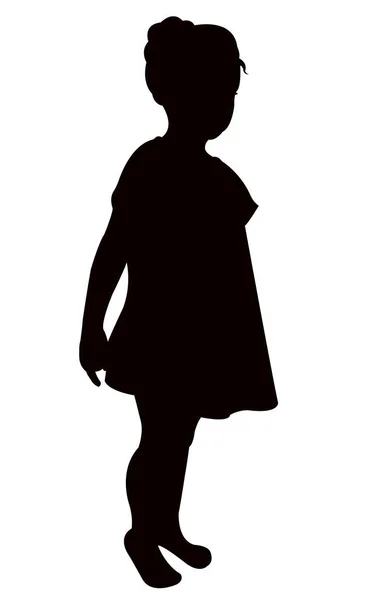 Une Fille Corps Silhouette Vecteur — Image vectorielle