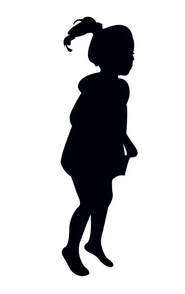 Une Fille Corps Silhouette Vecteur — Image vectorielle