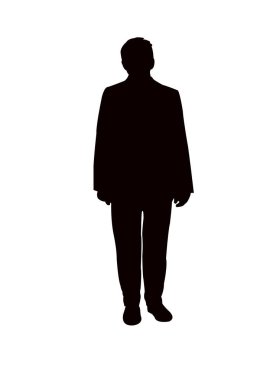 bir erkek vücudu silueti vektörü