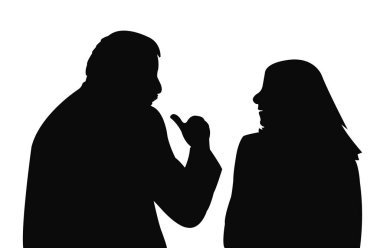 birkaç sohbet, siluet vektör yapma