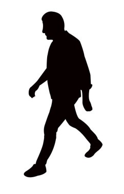 bir erkek vücudu silueti vektörü