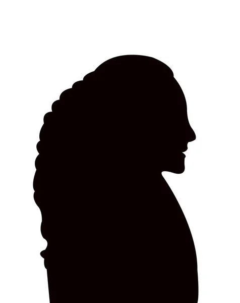 Eine Frau Kopf Silhouette Vektor — Stockvektor