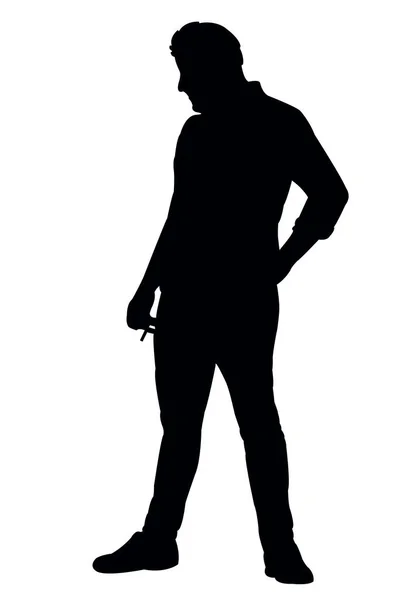Vettore Silhouette Corpo Uomo — Vettoriale Stock