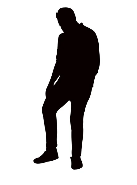 Homme Corps Silhouette Vecteur — Image vectorielle