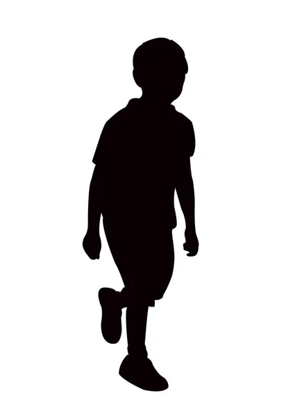 Boy Body Silhouette Vector — Stock Vector