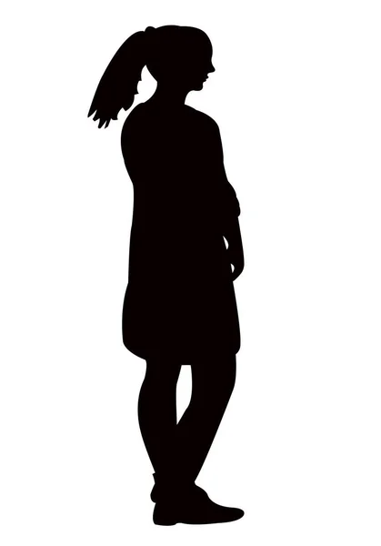 Vettore Silhouette Corpo Donna — Vettoriale Stock