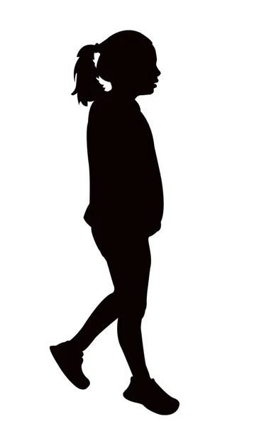 Corpo Ragazza Silhouette Vettore — Vettoriale Stock