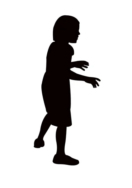 Une Fille Corps Silhouette Vecteur — Image vectorielle