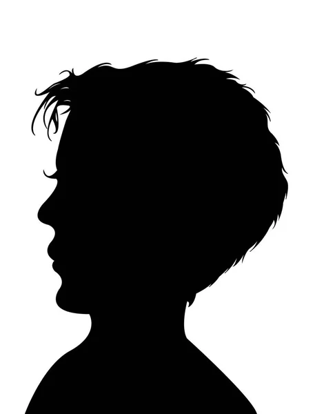 Une Femme Tête Silhouette Vecteur — Image vectorielle