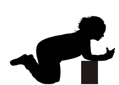 bir kız vücudu siluet vektörü