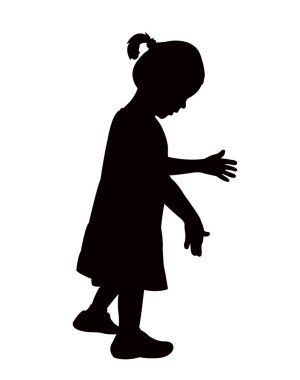 bir kız vücudu siluet vektörü