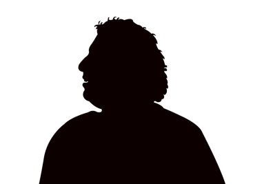 Bir erkek baş siluet vektörü