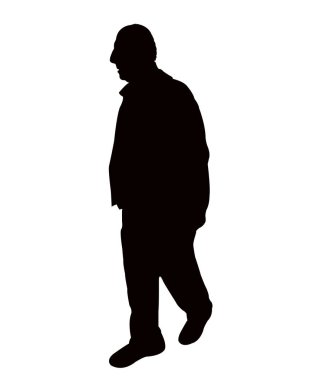 bir erkek vücudu silueti vektörü