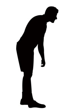 bir erkek vücudu silueti vektörü
