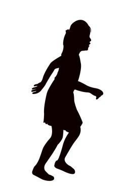 vücut siluet vektörü yürüyen bir kız
