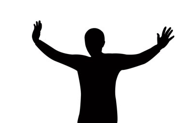 bir kadın siluet vektörü