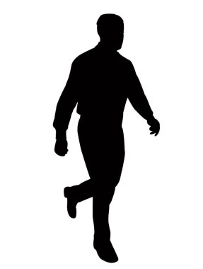 bir erkek vücudu silueti vektörü