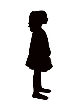 vücut siluet vektör ayakta bir kız