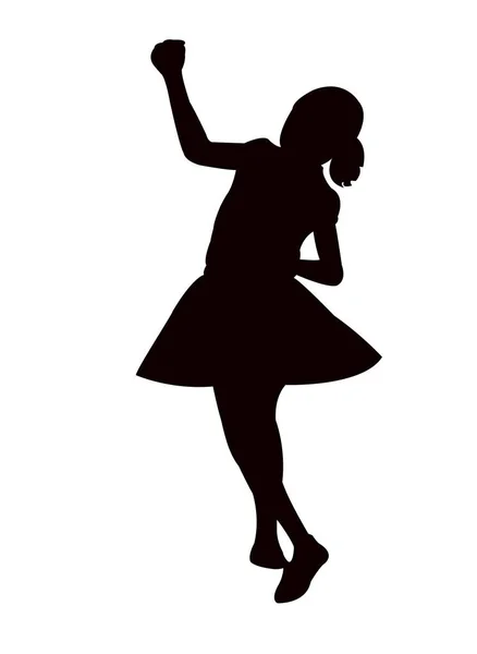 Une Fille Corps Silhouette Vecteur — Image vectorielle