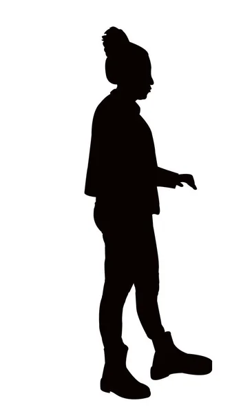 Une Femme Corps Silhouette Vecteur — Image vectorielle