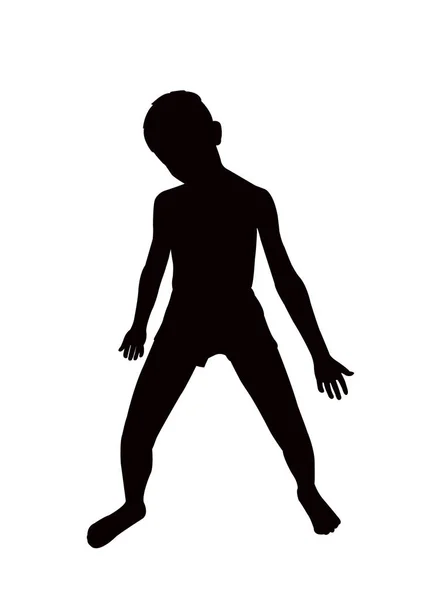 Cuerpo Niño Silueta Vector — Archivo Imágenes Vectoriales