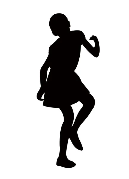 Дівчина Танцює Силует Тіла Вектор — стоковий вектор