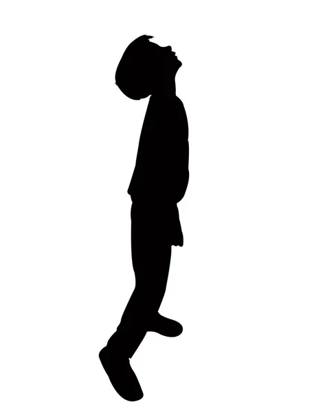 Boy Body Silhouette Vector — Stock Vector