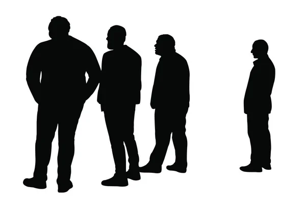 Hommes Ensemble Vecteur Silhouette — Image vectorielle