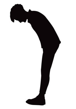 bir erkek vücudu silueti vektörü