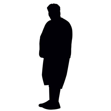 bir erkek vücudu silueti vektörü