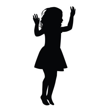 bir kız vücudu siluet vektörü
