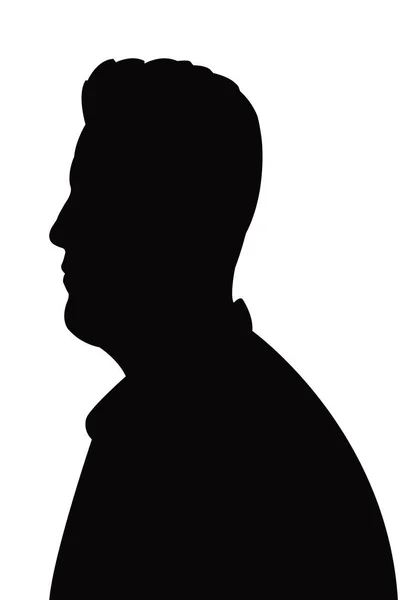 Een Man Hoofd Silhouet Vector — Stockvector