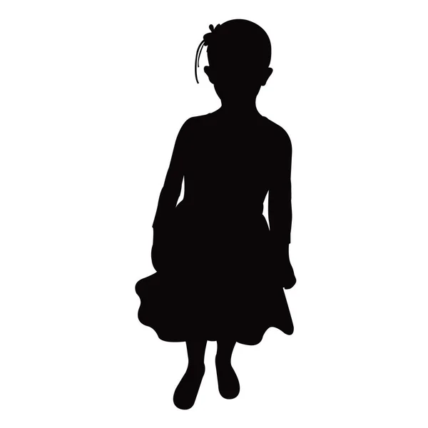 Une Fille Corps Silhouette Vecteur — Image vectorielle