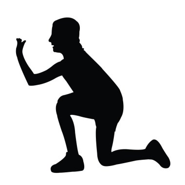 bir kız vücudu siluet vektörü