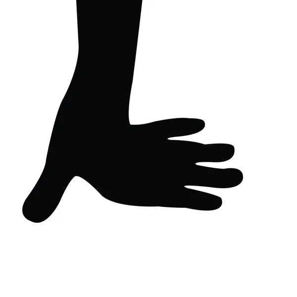 Hand Silhouette Vector — Stock Vector