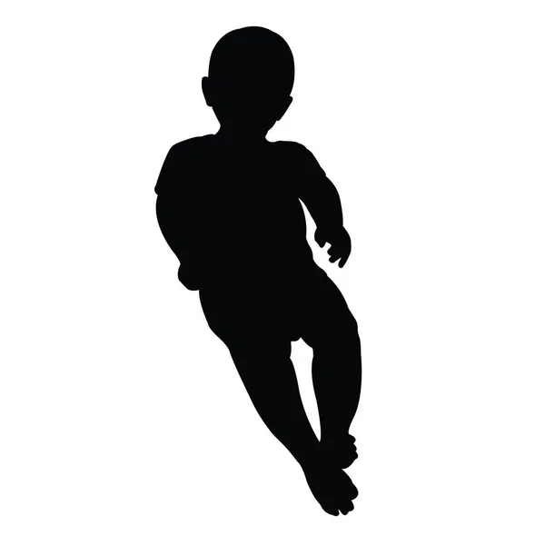 Baby Body Silhouette Vector — Stock Vector