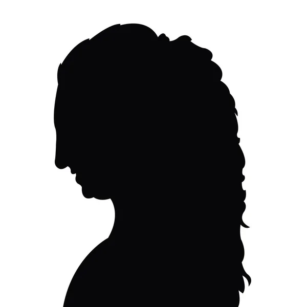 Une Femme Tête Silhouette Vecteur — Image vectorielle