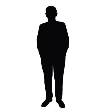 bir erkek vücudu silueti vektörü